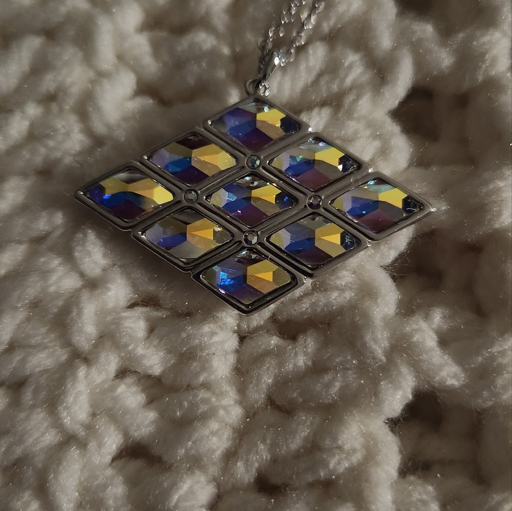 Touchstone Crystal Geometric Crystal Pendant Necklace